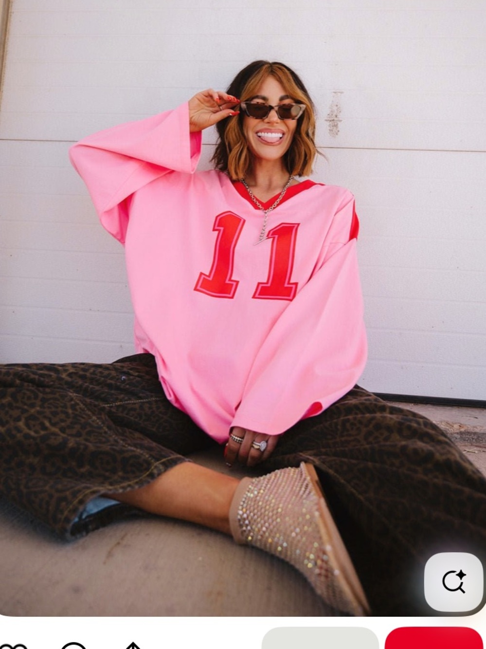 ISO (not for sale!): Dressed in Lala pink and red hockey jersey